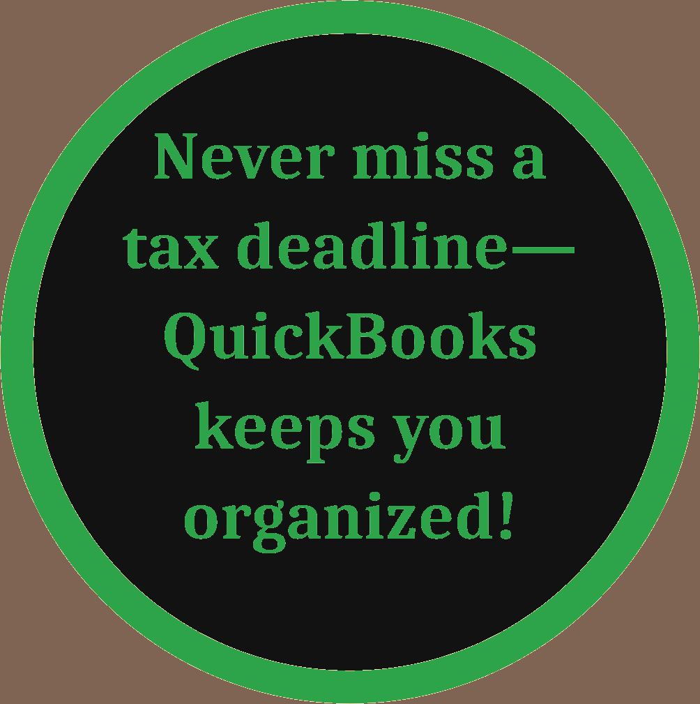 QBO Never miss a tax deadline—QuickBooks keeps you organized