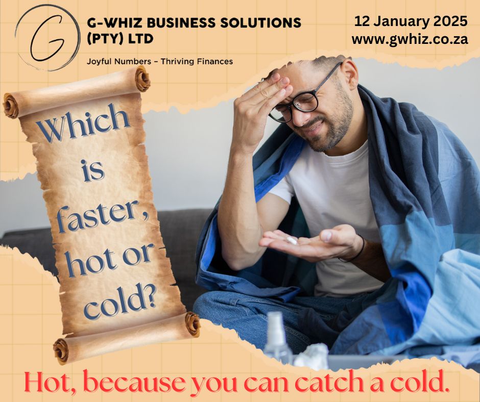 I know how quickly things can spiral out of control when it comes to managing your business finances. That’s why I’m here to ensure your financials stay hot while the stress stays cold! Here’s how 𝐆-𝐖𝐡𝐢𝐳 𝐁𝐮𝐬𝐢𝐧𝐞𝐬𝐬 𝐒𝐨𝐥𝐮𝐭𝐢𝐨𝐧𝐬 helps small service business owners: ✅ 𝘘𝘶𝘪𝘤𝘬𝘉𝘰𝘰𝘬𝘴 𝘖𝘯𝘭𝘪𝘯𝘦 𝘌𝘹𝘱𝘦𝘳𝘵𝘪𝘴𝘦 – Simplifying your financial management. ✅ 𝘈𝘶𝘥𝘪𝘵-𝘙𝘦𝘢𝘥𝘺 𝘈𝘤𝘤𝘰𝘶𝘯𝘵𝘴 𝘪𝘯 3 𝘔𝘰𝘯𝘵𝘩𝘴 – Financials that are always on point. ✅ 𝘚𝘵𝘳𝘦𝘴𝘴-𝘍𝘳𝘦𝘦 𝘊𝘰𝘮𝘱𝘭𝘪𝘢𝘯𝘤𝘦 – I’ll help you navigate taxes and compliance with ease. ✅ 𝘈𝘤𝘤𝘶𝘳𝘢𝘵𝘦 𝘍𝘪𝘯𝘢𝘯𝘤𝘪𝘢𝘭 𝘋𝘢𝘵𝘢 – Giving you the confidence to make informed decisions. At G-Whiz Business Solutions, I don’t just make bookkeeping easy—I add a touch of fun with my daily dose of dad jokes! 💡 Ready to heat up your finances? 👉 𝐕𝐢𝐬𝐢𝐭 𝐰𝐰𝐰.𝐠𝐰𝐡𝐢𝐳.𝐜𝐨.𝐳𝐚 𝐨𝐫 𝐬𝐞𝐧𝐝 𝐦𝐞 𝐚 𝐦𝐞𝐬𝐬𝐚𝐠𝐞 𝐭𝐨 𝐠𝐞𝐭 𝐬𝐭𝐚𝐫𝐭𝐞𝐝 𝐭𝐨𝐝𝐚𝐲! #SmallBusinessSupport #QuickBooksOnlineExpert #BookkeepingWithJoy #AuditReadyIn3Months #StressFreeBusiness #FinancialClarity #EntrepreneurLife #DailyDadJokes #KemptonParkBusiness #SouthAfricaEntrepreneurs