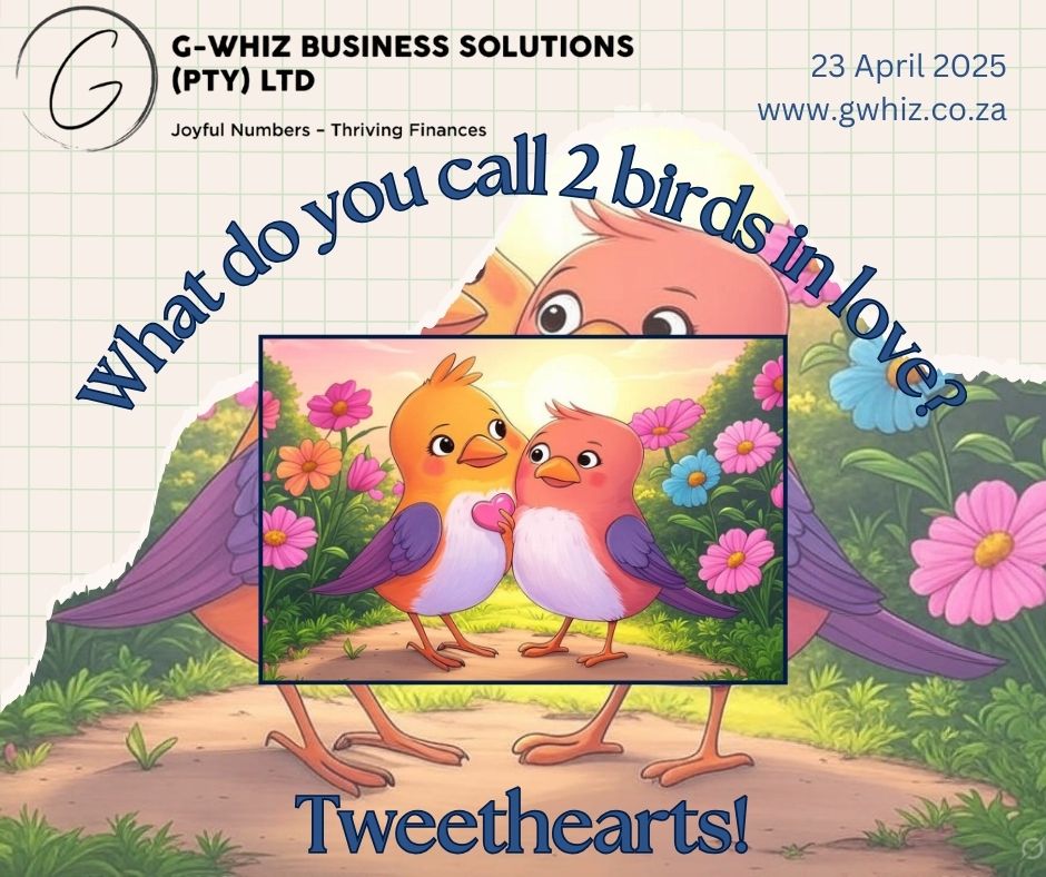 💘𝑾𝒉𝒂𝒕 𝒅𝒐 𝒚𝒐𝒖 𝒄𝒂𝒍𝒍 2 𝒃𝒊𝒓𝒅𝒔 𝒊𝒏 𝒍𝒐𝒗𝒆? 𝑻𝒘𝒆𝒆𝒕𝒉𝒆𝒂𝒓𝒕𝒔!💘 Those adorable birds remind me how much I enjoy bringing harmony to small service business owners’ finances. 𝘐𝘧 𝘐 𝘤𝘰𝘶𝘭𝘥 𝘵𝘢𝘬𝘦 𝘵𝘩𝘦 𝘩𝘢𝘴𝘴𝘭𝘦 𝘰𝘶𝘵 𝘰𝘧 𝘺𝘰𝘶𝘳 𝘦𝘷𝘦𝘳𝘺𝘥𝘢𝘺 𝘣𝘰𝘰𝘬𝘬𝘦𝘦𝘱𝘪𝘯𝘨 𝘢𝘯𝘥 𝘴𝘦𝘵 𝘺𝘰𝘶 𝘶𝘱 𝘸𝘪𝘵𝘩 𝘢 𝘴𝘪𝘮𝘱𝘭𝘦 𝘴𝘺𝘴𝘵𝘦𝘮 𝘵𝘩𝘢𝘵 𝘢𝘤𝘵𝘶𝘢𝘭𝘭𝘺 𝘸𝘰𝘳𝘬𝘴 𝘧𝘰𝘳 𝘺𝘰𝘶𝘳 𝘣𝘶𝘴𝘪𝘯𝘦𝘴𝘴—𝘸𝘰𝘶𝘭𝘥 𝘺𝘰𝘶 𝘣𝘦 𝘪𝘯𝘵𝘦𝘳𝘦𝘴𝘵𝘦𝘥? I’m with 𝐆-𝐖𝐡𝐢𝐳 𝐁𝐮𝐬𝐢𝐧𝐞𝐬𝐬 𝐒𝐨𝐥𝐮𝐭𝐢𝐨𝐧𝐬, and as highlighted on www.gwhiz.co.za, I provide tailored 𝐐𝐮𝐢𝐜𝐤𝐁𝐨𝐨𝐤𝐬 𝐎𝐧𝐥𝐢𝐧𝐞 setups to streamline your financial processes, along with ongoing support to keep your books organized, allowing you to focus on growing your business with ease. H̳e̳r̳e̳’̳s̳ ̳a̳ ̳v̳a̳l̳u̳a̳b̳l̳e̳ ̳t̳i̳p ̳f̳o̳r̳ ̳yo̳u̳: QuickBooks Online lets you create custom invoice templates with your branding, ensuring a professional look while saving time on repetitive tasks. You can set this up under the ‘Custom Form Styles’ section and apply it to all your invoices automatically. 𝑫𝒐𝒏’𝒕 𝒘𝒊𝒏𝒈 𝒚𝒐𝒖𝒓 𝒇𝒊𝒏𝒂𝒏𝒄𝒆𝒔 𝒂𝒍𝒐𝒏𝒆—𝒓𝒆𝒂𝒄𝒉 𝒐𝒖𝒕 𝒕𝒐 𝒎𝒆 𝒕𝒐𝒅𝒂𝒚 𝒕𝒐 𝒃𝒆𝒄𝒐𝒎𝒆 𝒇𝒊𝒏𝒂𝒏𝒄𝒊𝒂𝒍 𝒔𝒘𝒆𝒆𝒕𝒉𝒆𝒂𝒓𝒕𝒔! Let's set up that meeting! To book a phone call ( https://calendly.com/delwyn-gwhiz/15-min-phone-call) or a Zoom meeting (https://calendly.com/delwyn-gwhiz/30min). Kind regards, 𝒟𝓮𝓁𝓌𝓎𝓃 G-Whiz Business Solutions (Pty) Ltd. www.gwhiz.co.za https://calendly.com/delwyn-gwhiz #SmallBusinessSuccess #BookkeepingSimplified #QuickBooksHacks #FinancialOrganization #ServiceBusinessSupport #GrowWithEase #EntrepreneurTools #GWhizSolutions #BusinessFinances #StressFreeAccounting