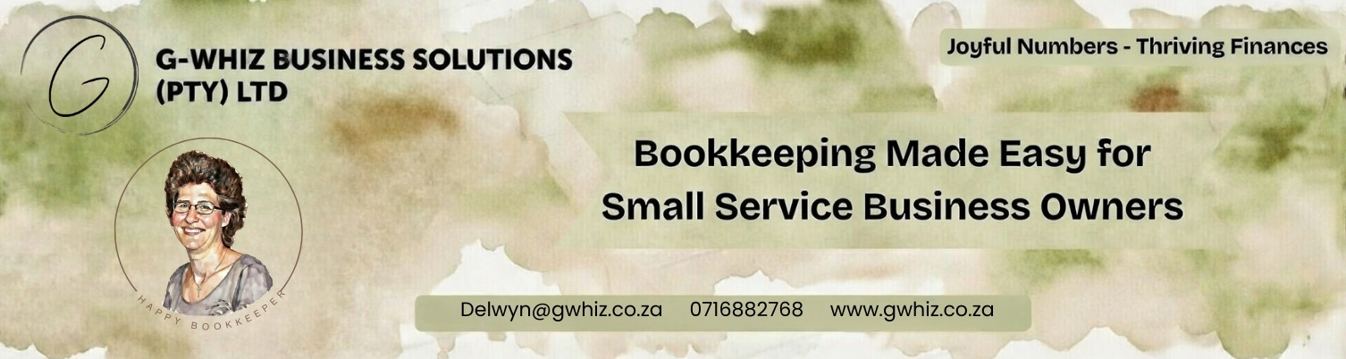 𝒟𝓮𝓁𝓌𝓎𝓃 QuickBooks Pro Advisor G-Whiz Business Solutions (Pty) Ltd. 🌐www.gwhiz.co.za 📆 https://calendly.com/delwyn-gwhiz ᴊᴏyꜰᴜʟ ɴᴜᴍʙᴇʀꜱ – ᴛʜʀɪvɪɴɢ ꜰɪɴᴀɴcᴇꜱ #SmallBusinessSA #BookkeepingServices #QuickBooksOnline #ServiceBusinessSA #WomenInBusinessSA #BusinessHumour #JoyfulNumbers #FinanceConfidence #EntrepreneurSA #SmartBookkeeping