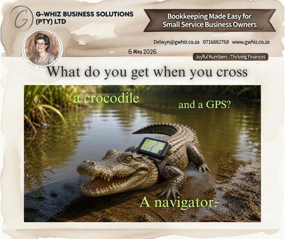 🐊 𝑾𝒉𝒂𝒕 𝒅𝒐 𝒚𝒐𝒖 𝒈𝒆𝒕 𝒘𝒉𝒆𝒏 𝒚𝒐𝒖 𝒄𝒓𝒐𝒔𝒔 𝒂 𝒄𝒓𝒐𝒄𝒐𝒅𝒊𝒍𝒆 𝒂𝒏𝒅 𝒂 𝑮𝑷𝑺? 𝑨 𝒏𝒂𝒗𝒊𝒈𝒂𝒕𝒐𝒓. 🧭😅 

Running a business without clear financial direction can feel a lot like driving with no GPS… lots of effort, plenty of stress, and somehow you still end up wondering where all the time and money went. Many small business owners work incredibly hard every day, but without organised bookkeeping and accurate reporting, making confident decisions becomes difficult. 

That’s where having the right systems in place can completely change the game. 

𝐼𝑓 𝐼 𝑐𝑜𝑢𝑙𝑑 𝑡𝑎𝑘𝑒 𝑡ℎ𝑒 ℎ𝑎𝑠𝑠𝑙𝑒 𝑜𝑢𝑡 𝑜𝑓 𝑦𝑜𝑢𝑟 𝑒𝑣𝑒𝑟𝑦𝑑𝑎𝑦 𝑏𝑜𝑜𝑘𝑘𝑒𝑒𝑝𝑖𝑛𝑔 𝑎𝑛𝑑 𝑠𝑒𝑡 𝑦𝑜𝑢 𝑢𝑝 𝑤𝑖𝑡ℎ 𝑎 𝑠𝑖𝑚𝑝𝑙𝑒 𝑠𝑦𝑠𝑡𝑒𝑚 𝑡ℎ𝑎𝑡 𝑎𝑐𝑡𝑢𝑎𝑙𝑙𝑦 𝑤𝑜𝑟𝑘𝑠 𝑓𝑜𝑟 𝑦𝑜𝑢𝑟 𝑏𝑢𝑠𝑖𝑛𝑒𝑠𝑠, 𝑤𝑜𝑢𝑙𝑑 𝑦𝑜𝑢 𝑏𝑒 𝑖𝑛𝑡𝑒𝑟𝑒𝑠𝑡𝑒𝑑? 

At 𝐆-𝐖𝐡𝐢𝐳 𝐁𝐮𝐬𝐢𝐧𝐞𝐬𝐬 𝐒𝐨𝐥𝐮𝐭𝐢𝐨𝐧𝐬, I help business owners spend less time stressing over numbers and more time focusing on growth, customers, and the work they actually enjoy doing.

Here’s what working with 𝐆-𝐖𝐡𝐢𝐳 𝐁𝐮𝐬𝐢𝐧𝐞𝐬𝐬 𝐒𝐨𝐥𝐮𝐭𝐢𝐨𝐧𝐬 can do for you: 
✔️ Give you clearer visibility into your business finances
 ✔️ Help you stay organised, compliant, and prepared for SARS
 ✔️ Save valuable time with efficient bookkeeping systems and support 

𝐃𝐚𝐢𝐥𝐲 𝐓𝐢𝐩: Reviewing your Profit & Loss report monthly helps you spot trends early, control unnecessary spending, and make smarter business decisions before small problems become expensive ones. 

𝑻𝒉𝒆 𝒓𝒊𝒈𝒉𝒕 𝒔𝒚𝒔𝒕𝒆𝒎𝒔 𝒅𝒐𝒏’𝒕 𝒋𝒖𝒔𝒕 𝒌𝒆𝒆𝒑 𝒚𝒐𝒖𝒓 𝒃𝒖𝒔𝒊𝒏𝒆𝒔𝒔 𝒓𝒖𝒏𝒏𝒊𝒏𝒈… 𝒕𝒉𝒆𝒚 𝒉𝒆𝒍𝒑 𝒈𝒖𝒊𝒅𝒆 𝒊𝒕 𝒊𝒏 𝒕𝒉𝒆 𝒓𝒊𝒈𝒉𝒕 𝒅𝒊𝒓𝒆𝒄𝒕𝒊𝒐𝒏! 🧭🐊 

Kind regards, 
𝒟𝓮𝓁𝓌𝓎𝓃 
QuickBooks Pro Advisor
G-Whiz Business Solutions (Pty) Ltd. 
🌐www.gwhiz.co.za 
📆 https://calendly.com/delwyn-gwhiz
ᴊᴏyꜰᴜʟ ɴᴜᴍʙᴇʀꜱ – ᴛʜʀɪvɪɴɢ ꜰɪɴᴀɴcᴇꜱ 


#SmallBusinessSA #BusinessGrowth #EntrepreneurLife #QuickBooksSA #BookkeepingSupport #FinancialClarity #CashFlowManagement #SAEntrepreneurs #BusinessSuccess #GWhizSolutions 