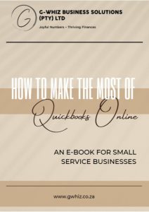 How to Make the Most of QuickBooks Online is a practical and easy-to-understand guide created for small service business owners who want to simplify their bookkeeping and gain better control over their finances. This e-book explains how QuickBooks Online can help automate daily financial tasks, improve cash flow management, and provide accurate financial information to support smarter business decisions. Inside this guide, you will learn how to: • Create professional invoices quickly and easily • Track invoice payments and overdue accounts • Automate expense tracking through bank feeds • Manage payroll more efficiently • Generate meaningful financial reports • Collaborate securely with your bookkeeper in real time • Reduce bookkeeping stress and improve financial organisation Written specifically for small service businesses, this e-book focuses on practical tools and simple systems that help business owners save time, improve accuracy, and stay compliant while focusing on growing their business. Whether you are new to accounting software or already using QuickBooks Online, this guide will help you make better use of the platform and understand how the right bookkeeping support can contribute to long-term business success. Created by G-Whiz Business Solutions, this e-book combines real-world bookkeeping experience with practical advice tailored to the needs of South African small business owners.