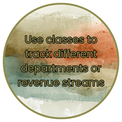 32.	Use classes to track different departments or revenue streams