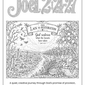 Christian devotional Bible study workbook, God Himself is the greatest gift of restoration, Joel 2:24-27, A Bible Journaling & Adult Colouring Workbook for Provision, Restoration, Hope & God's Presence